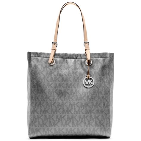 michael kors grey crinkle tote bag